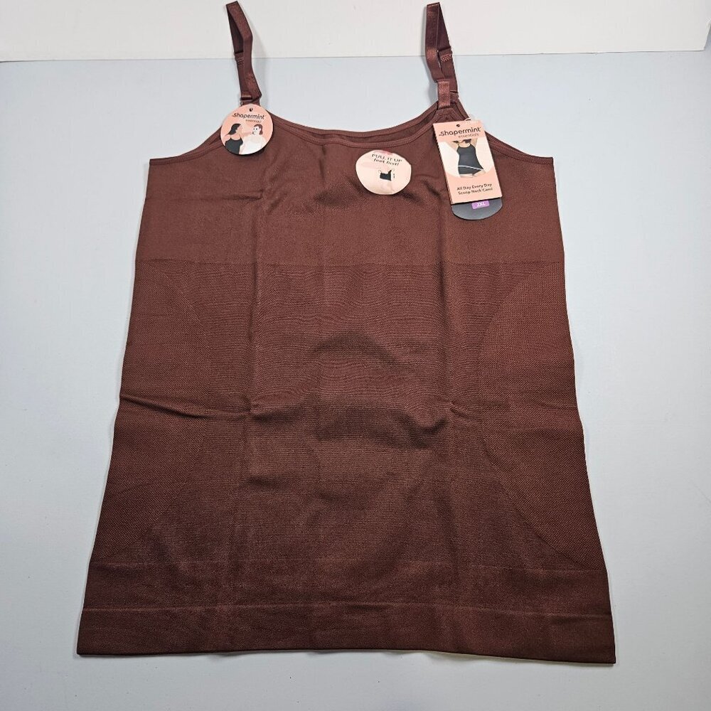 Shapermint All Day Everyday Scoop Neck Cami Women Size 2XL NWT Adjustable Brown